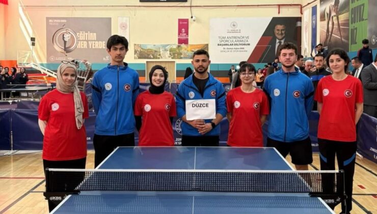 Düzceli Öğrencilerden Yurtlig Masa Tenisi Turnuvasında Başarılı Performans